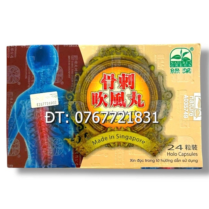 Viên uống nhức xương khớp, tê bì chân tay, thiếu chất nhầy khớp gối, khô khớp, thoát vị đĩa đệm xuất xứ Singapore - Mã số 1121