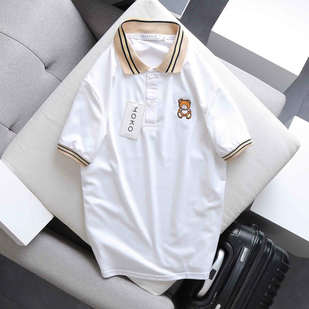 Áo Polo nam gấu thêu PL01 vải Cotton cá sấu cao cấp xuất xịn dệt bo dày dặn chuẩn form áo thun cổ bẻ tay ngắn