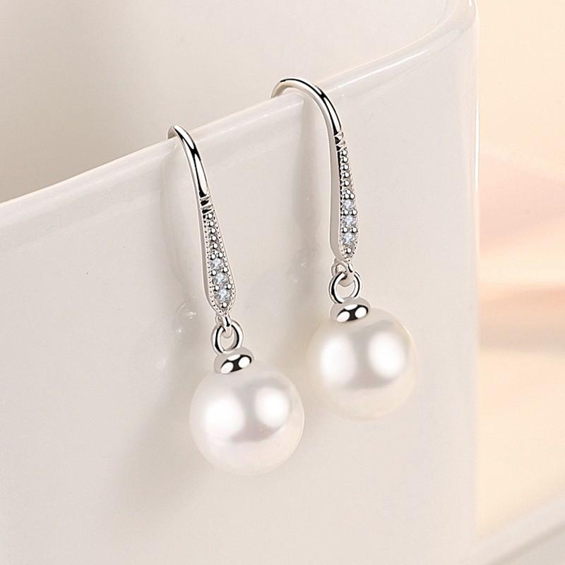 Bông tai ngọc nhân tạo hoa tai nữ, bông tai nữ kiểu Hàn Quốc BHBT429
