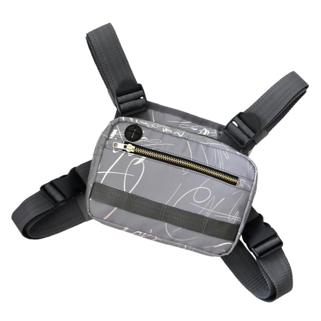 Oxford Molle Chest Bag Phone Utility Pouch Travel Running Camping Cycling Pack