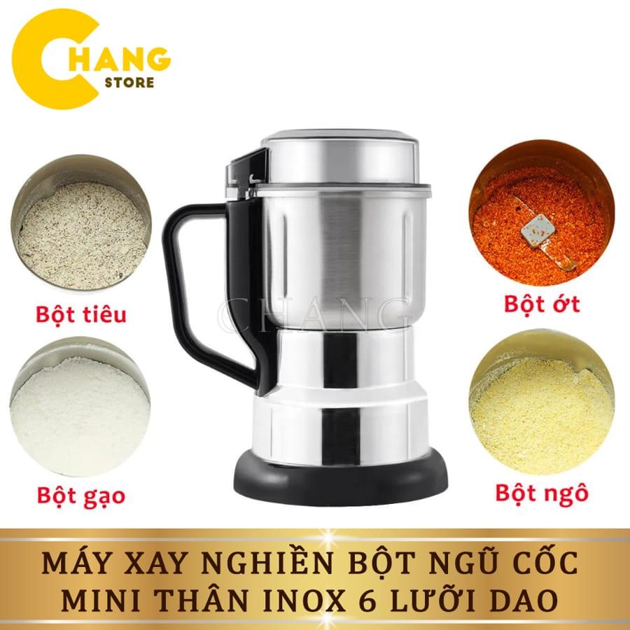 Máy Xay Hạt Khô Ngũ Cốc KOEN Công Suất 300W Lưỡi Dao 6 Cánh Thân Máy Bằng Thép Không Gỉ