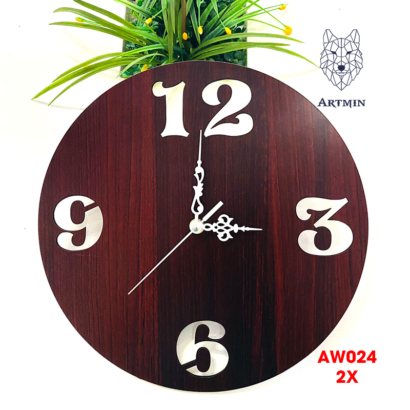 AW024 - Đồng Hồ Gỗ Treo Tường – Hàng Décor Trang Trí Nhà Cửa