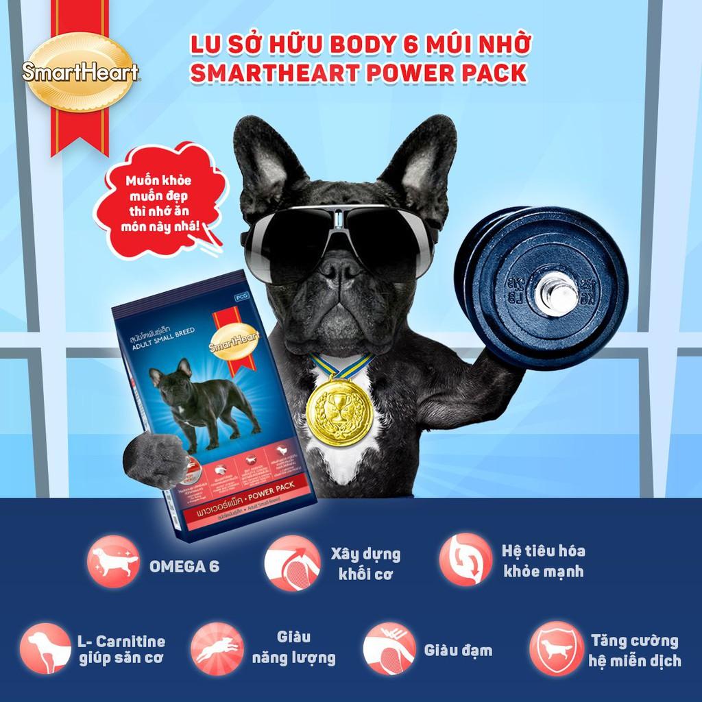 THỨC ĂN HẠT TĂNG CƠ CHO CHÓ GIỐNG NHỎ - SMARTHEART POWER PACK SMALL BREEDS - THÁI LAN