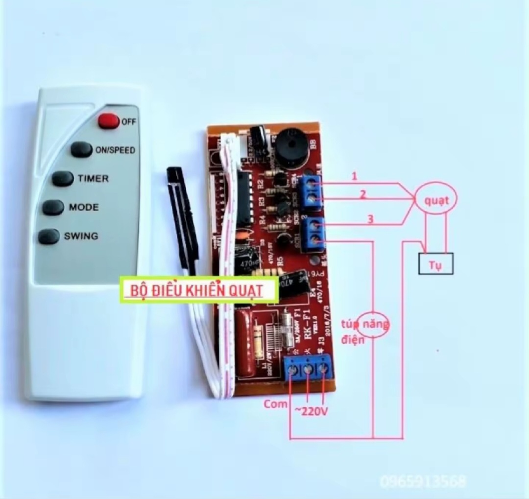 BỘ MẠCH ĐIỀU KHIỂN QUẠT TỪ XA THUẬN TIỆN CHO MỌI GIA ĐÌNH