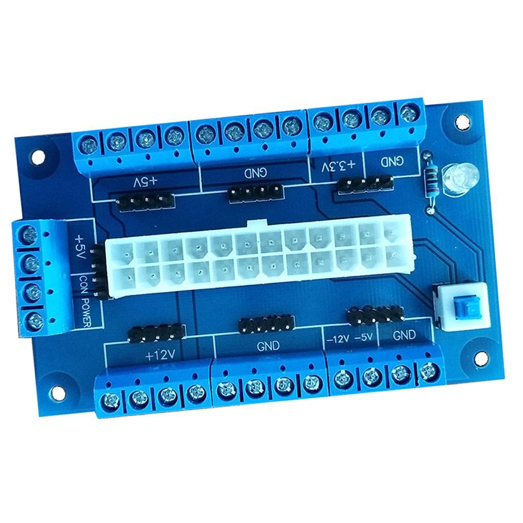 3Pcs Premium 24/20-pin ATX DC Power Supply Breakout Board Electronics Module