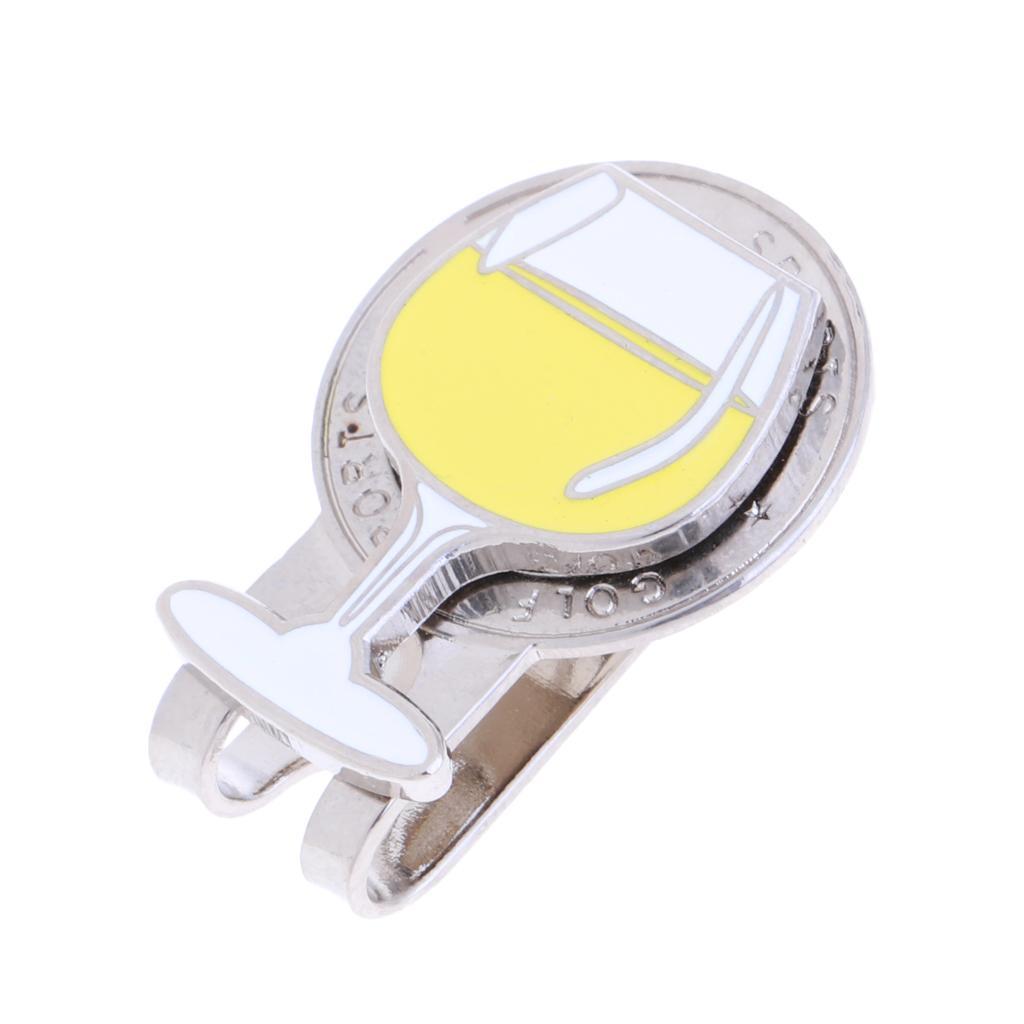 2pcs Magnetic Cap Clip with Detachable Golf Ball Marker Fits Golf Visor Gift