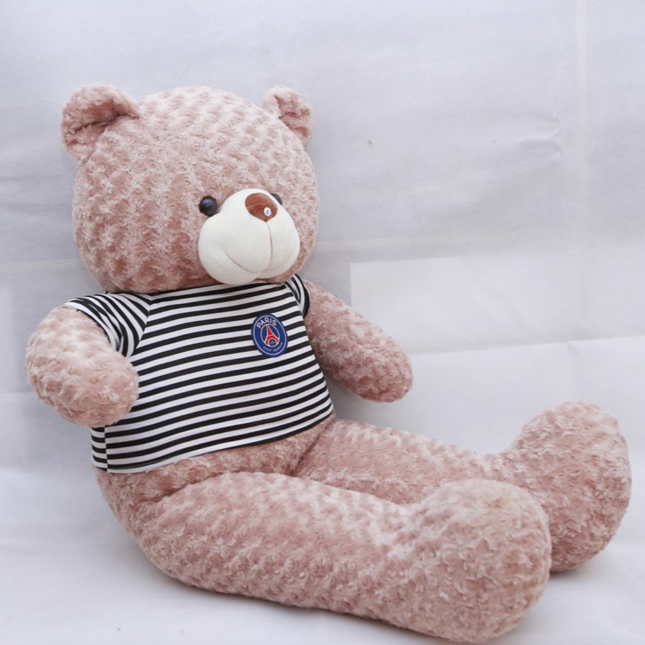 Gấu bông gấu Teddy ngộ nghĩnh cao cấp khổ vải 1m6 cao 1m4 màu vani