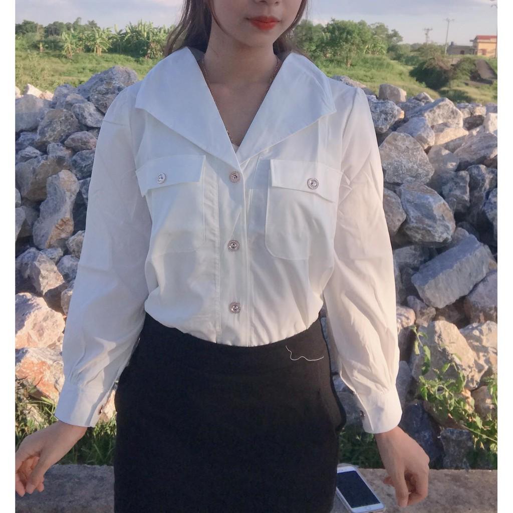 áo sơ mi nữ thời trang công sở dáng suông (40-60kg)