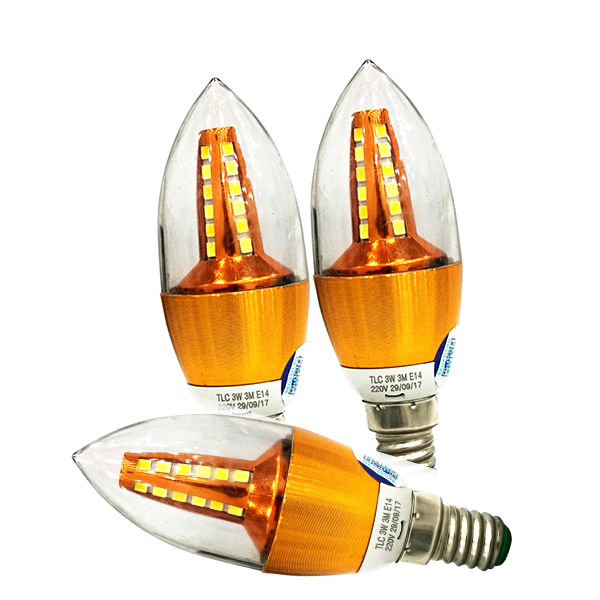 Đèn LED Búp Nhót 3W TLC Lighting - Ánh sáng Trắng/Vàng/3màu - Hàng chính hãng