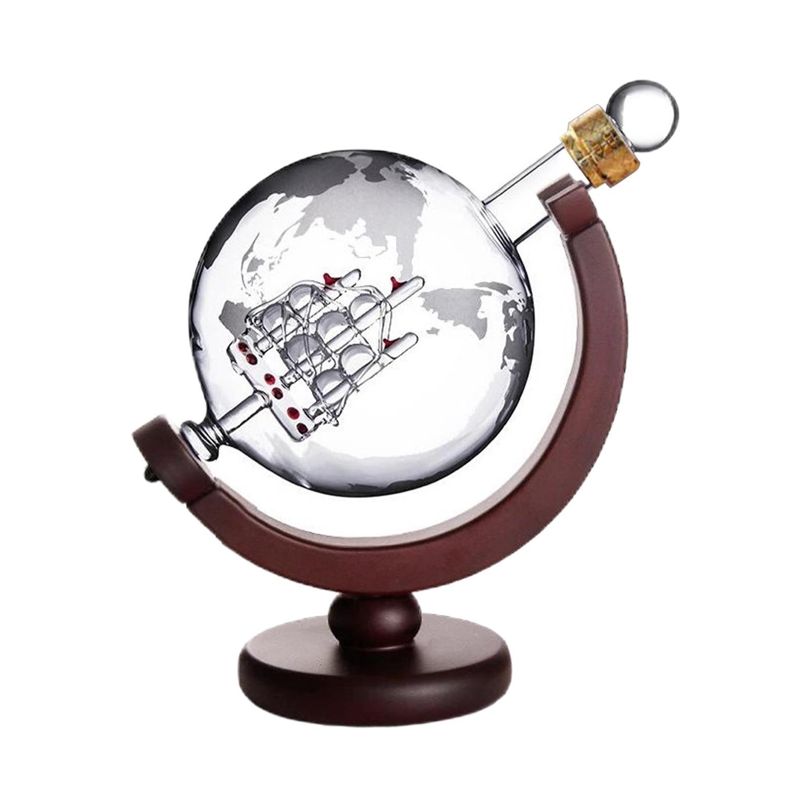 Handmade Globe Whiskeys Decanter for Household Holiday Gifts Bar Bartenderg