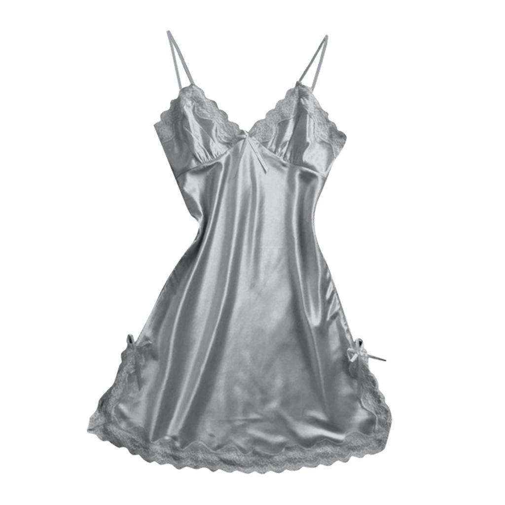 Womens  Pajamas V Neck Nightwear Lingerie  Sleep Wear  S