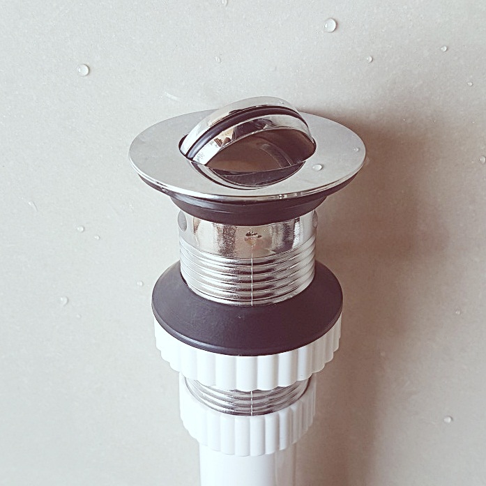 Xi phông lật chặn thoát nước chậu rửa mặt lavabo bằng nhựa ABS cao cấp đầu mạ Crom