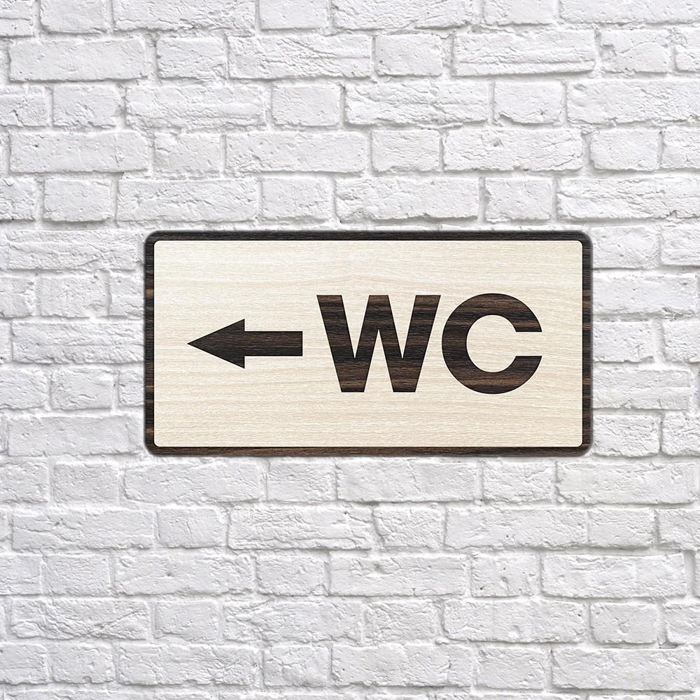Bảng chỉ hướng WC bằng gỗ
