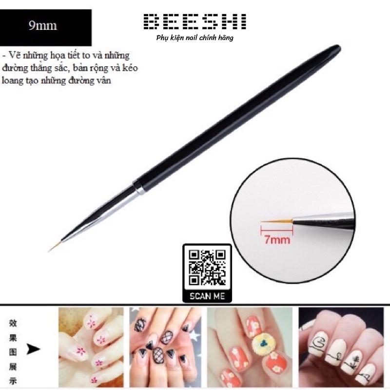 Set 3 cây cọ nét cán gỗ đủ 3 size đầu lông cọ sắc nét -beeshi shop nail