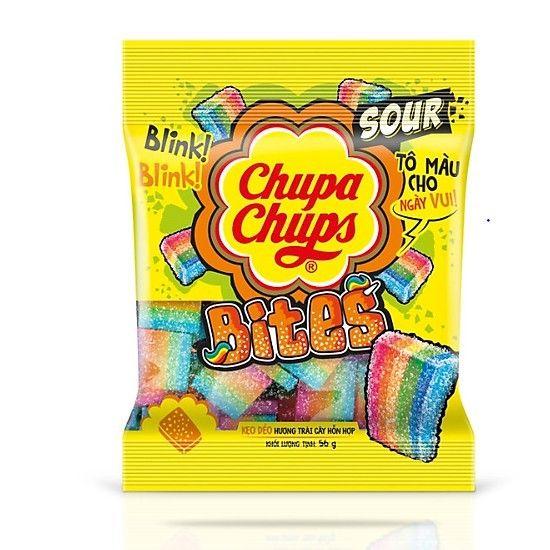Kẹo Dẻo Chupa Chups Sour Bites Hương Trái Cây Vị Chua 56G – 8935001714484