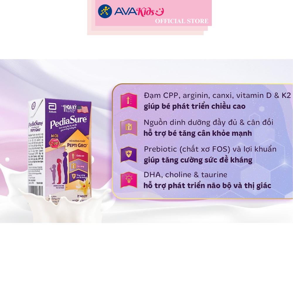 Thùng 48 hộp sữa pha sẵn Abbott PediaSure hương vani 110 ml (1 - 10 tuổi)