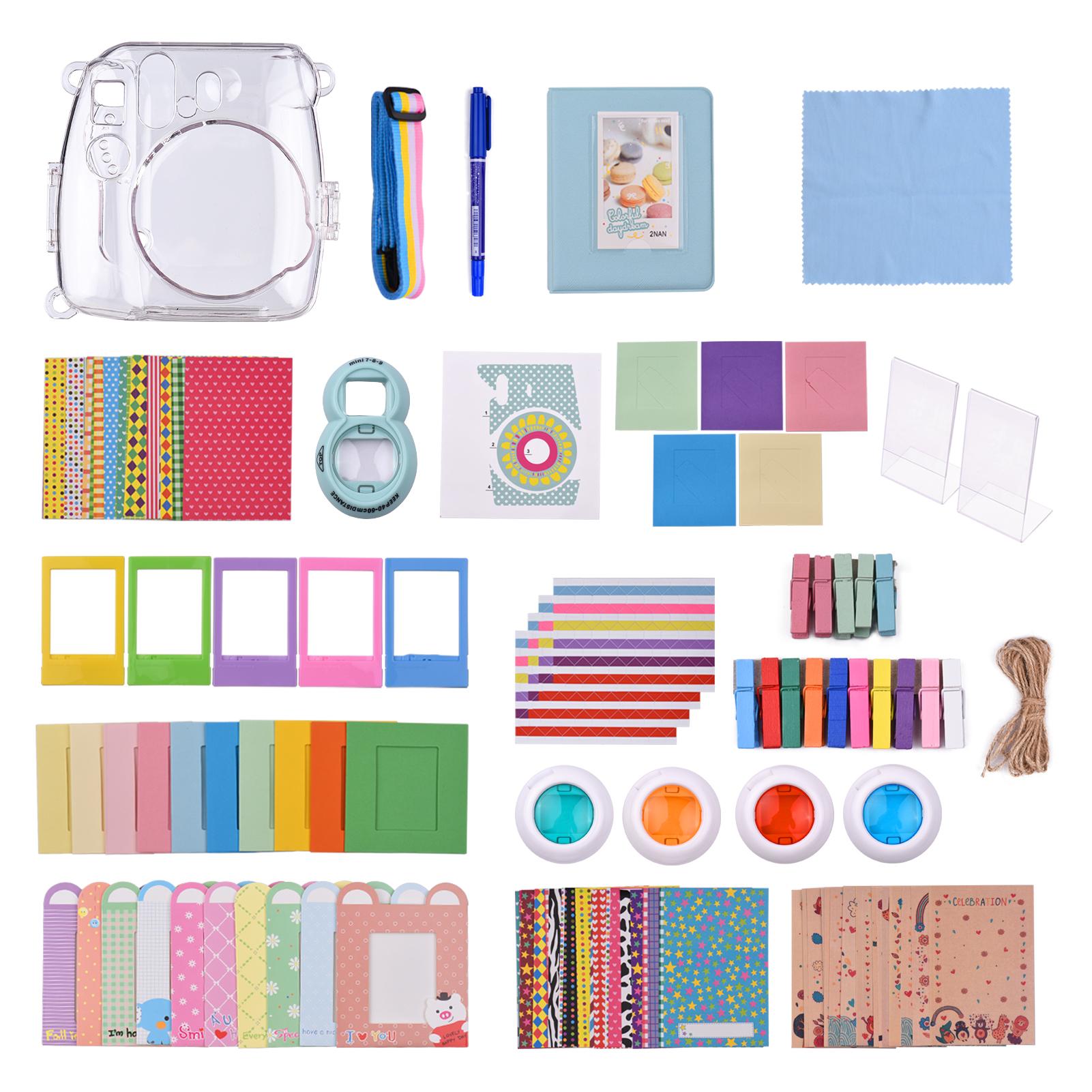 18-in-1 Instant Camera Accessories Kit Replacement for Fujifilm Instax Mini 8/9 Instant Film Camera with Case/ Album/
