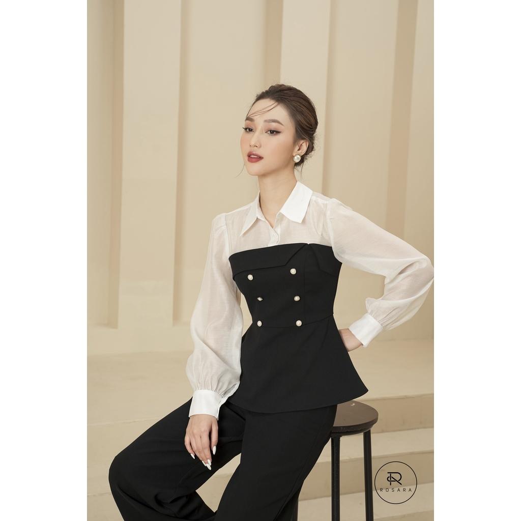 Áo sơ mi thời trang nữ peplum tiểu thư Rosara G12