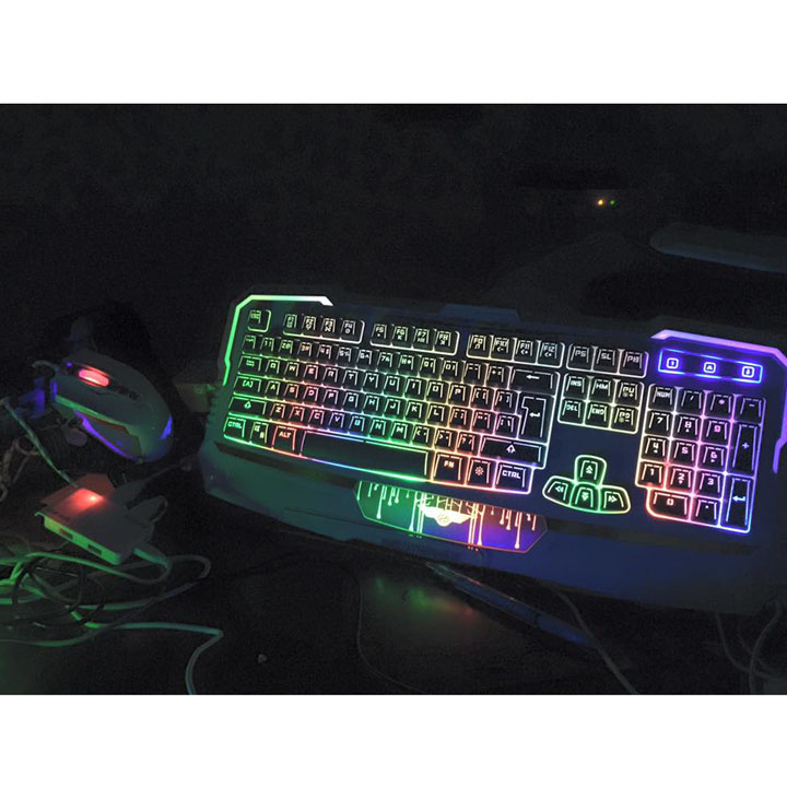 Bàn phím Gaming có dây Newmen KB813 - có đèn LED (Trắng Đen) - Hàng Chính Hãng