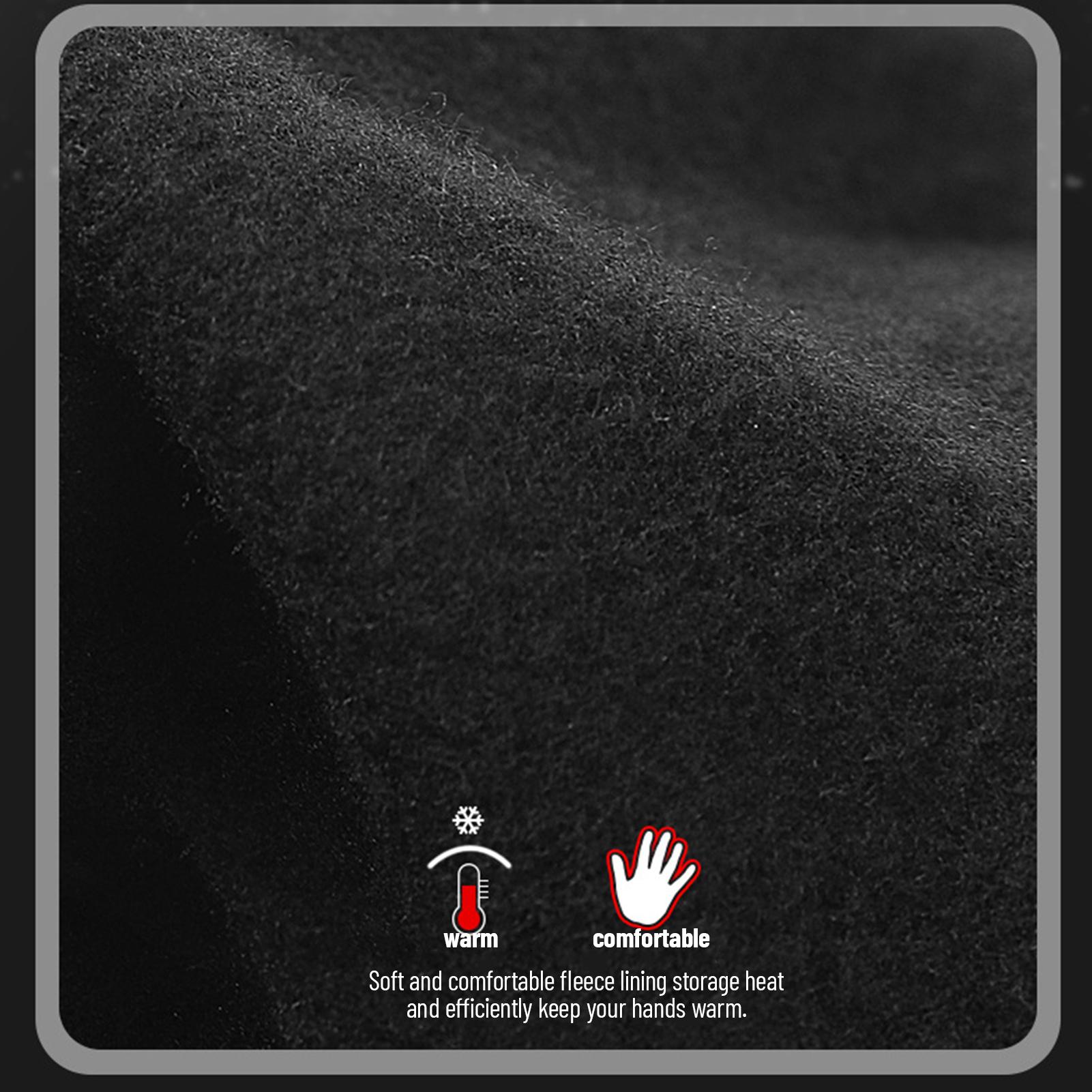 Găng tay mùa đông ấm áp đi xe đạp có lớp lót lông cừu chống gió, giữ ấm