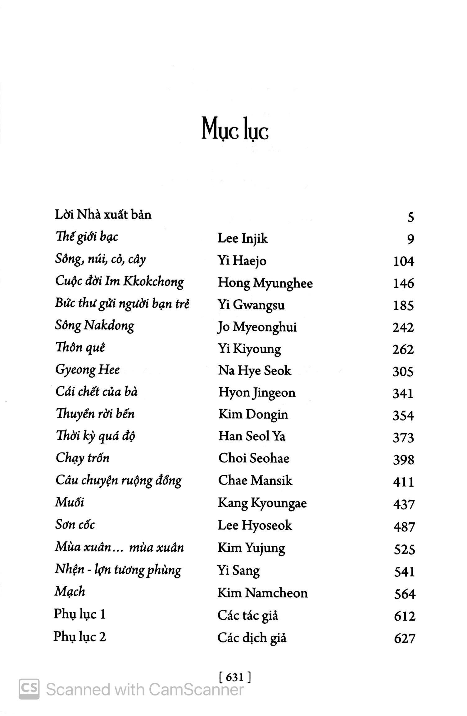 Sách Hợp Tuyển Văn Học Hàn Quốc - Tập 1