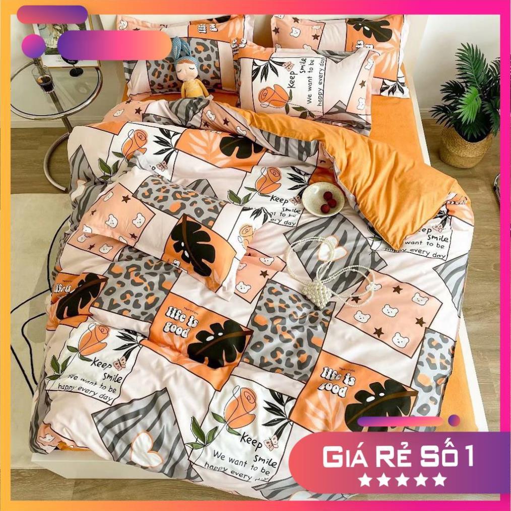 Bộ chăn ga gối , coton poly họa tiết mới đáng yêu đủ size miễn phí bo chun