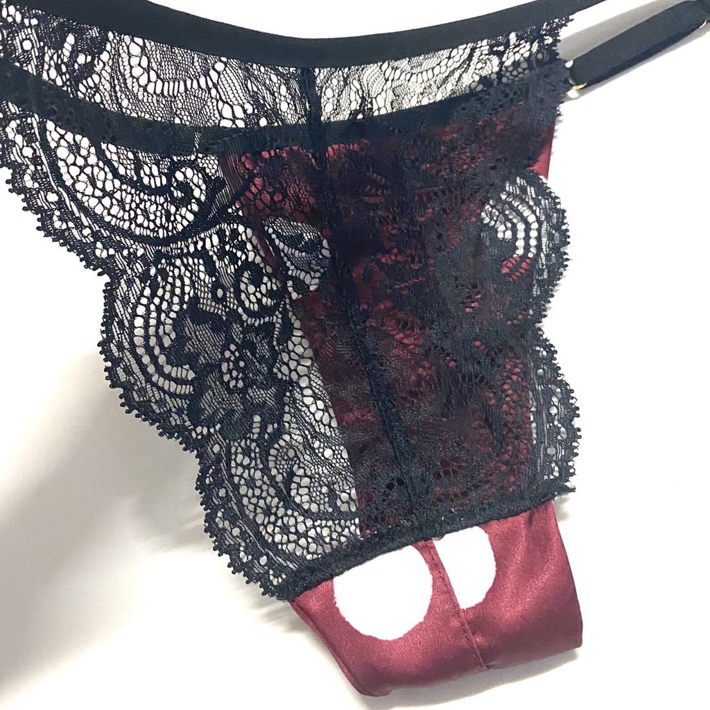 HISEXY Set Đồ Lót Bralette Họa Tiết Bi Lụa Satin Cao Cấp Thiết Kế Gọng Mỏng Kiểu quần V
