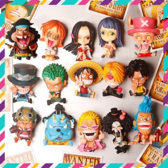 Mô Hình ONE PIECE Chibi các nhân vật luffy,mắt diều hâu mihawk,nicorobin,nami,chopper,brook,ace,zoro,franky