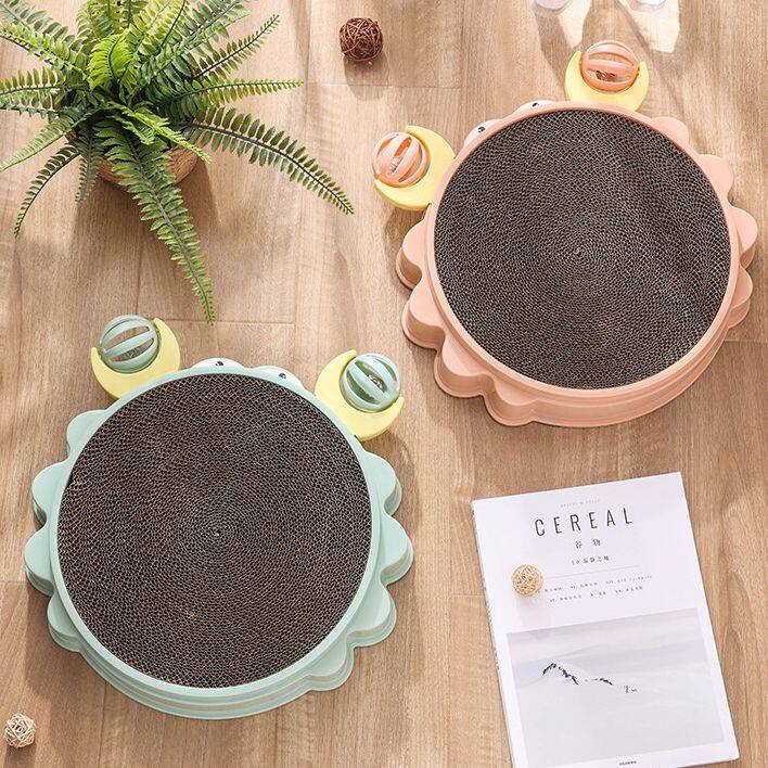 Bàn Cào Móng Cho Mèo Hình Con Cua Loại Xịn Có Thể Thay Thế Lõi - YonaPetshop