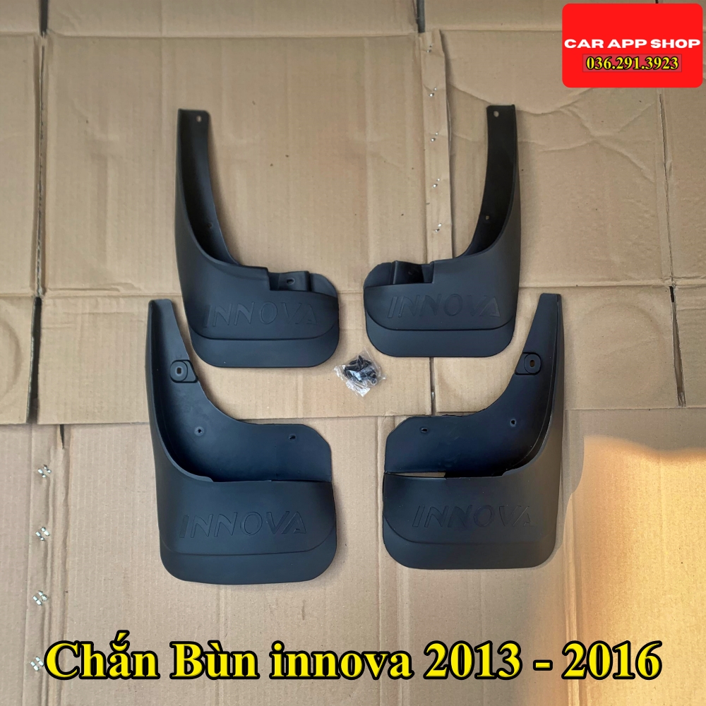 Chắn Bùn Toyota Innova Đời 2006 - 2022  Chất liệu Nhựa Dẻo Tặng kèm Ốc Vít ,Bộ 4 Chiếc Hàng Loại 1