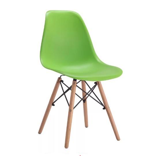 Ghế nhựa cafe văn phòng đẹp chân gỗ tựa lưng cao giá rẻ eames LAG128c