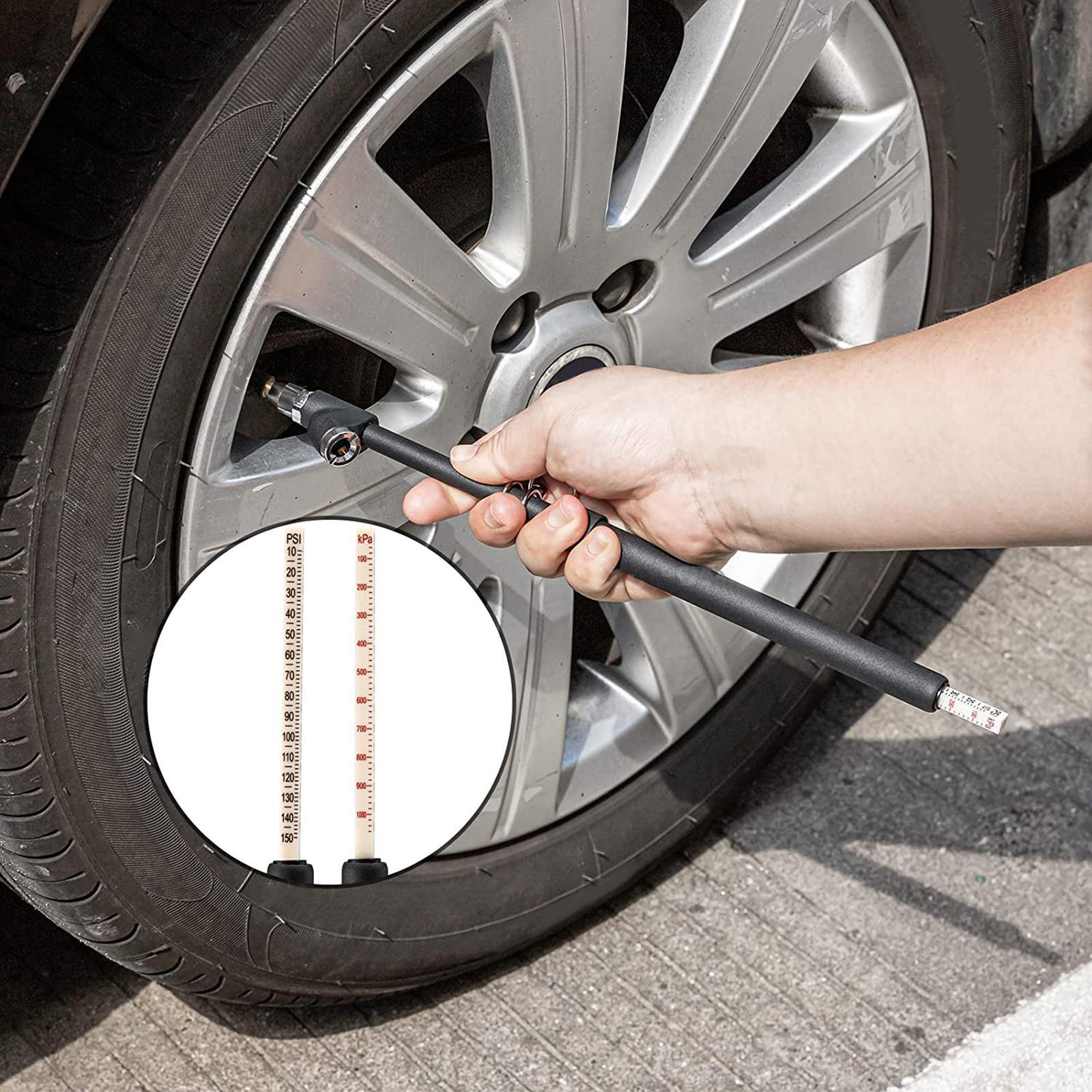 Tire Pressure Gauge Tire Gauge Metal Portable 12inch Air Pressure Gauge Heavy Duty for Van/ Truck/ Vehicles/ Cars