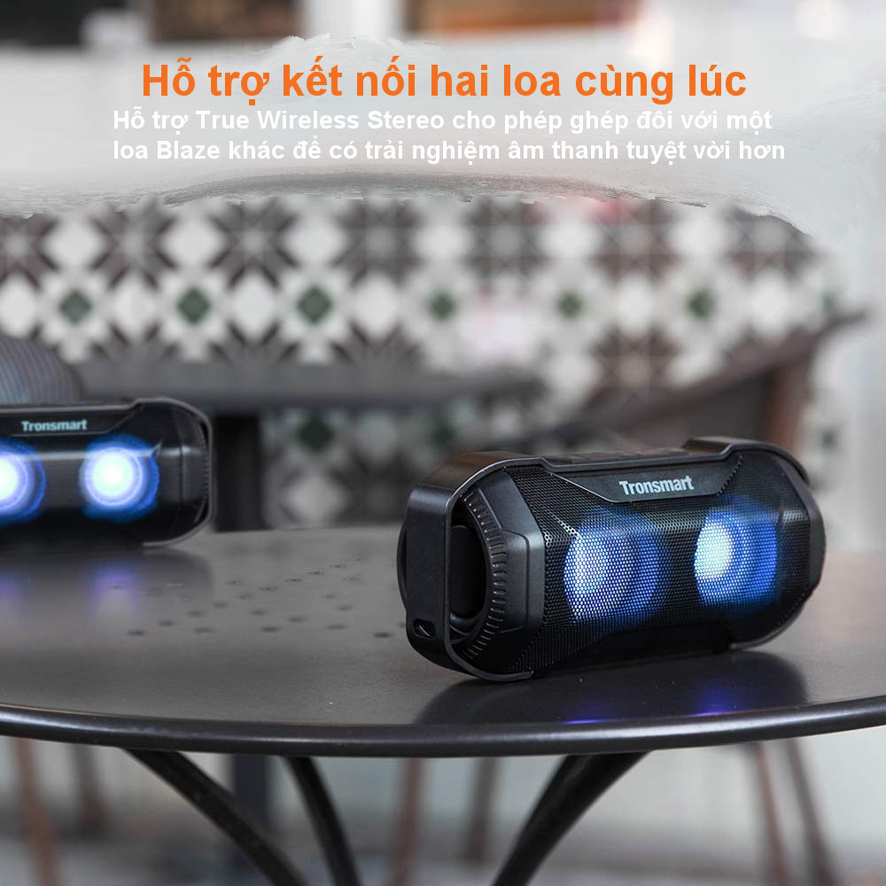 Loa Bluetooth 4.2 ngoài trời chống thấm nước (IPX56) Công Suất 10W Tronsmart Element BLAZE - Hàng chính hãng