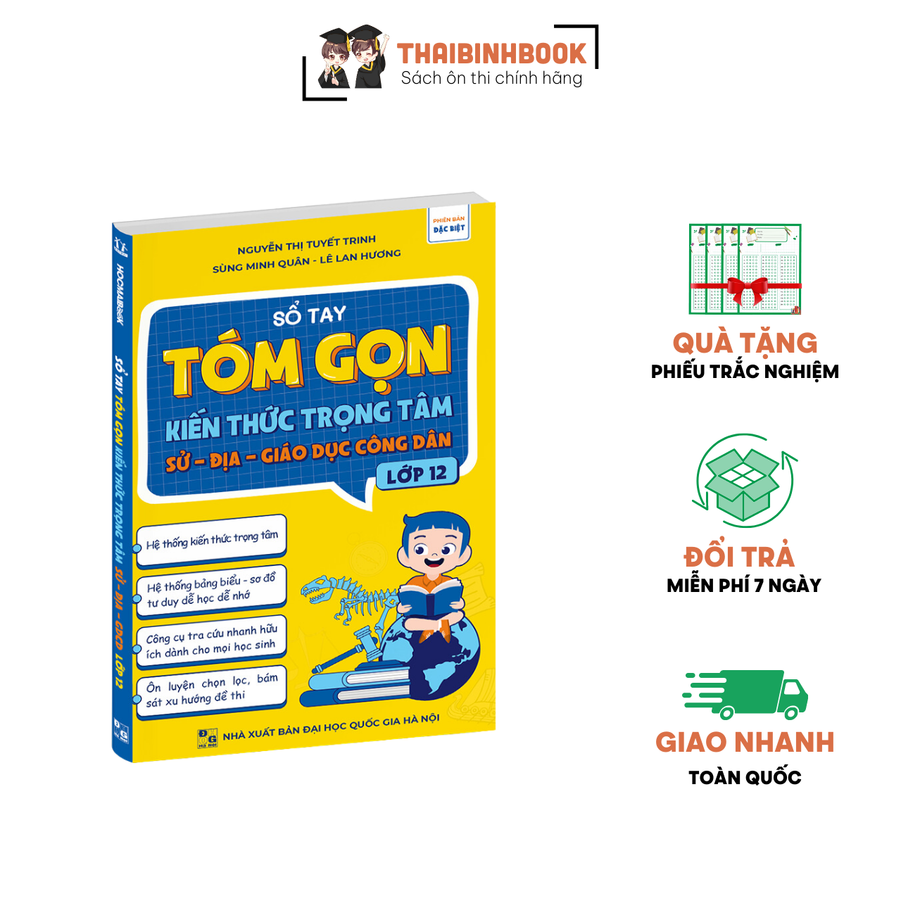 Sách Sổ Tay Tóm Gọn Kiến Thức Sử, Địa, Giáo Dục Công Dân Lớp 12, Ôn Thi Cấp Tốc THPTQG
