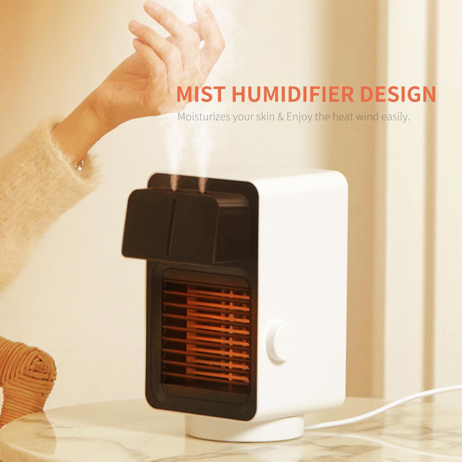 Máy Sưởi Điện 800W 220V Kiêm Máy Tạo Ẩm Phun Sương 400Ml Ánh Sáng Đầy Màu Sắc