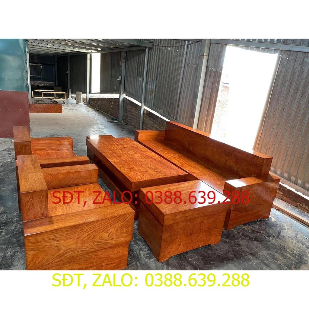 Bộ sofa đối đóng hộp gỗ hương đá