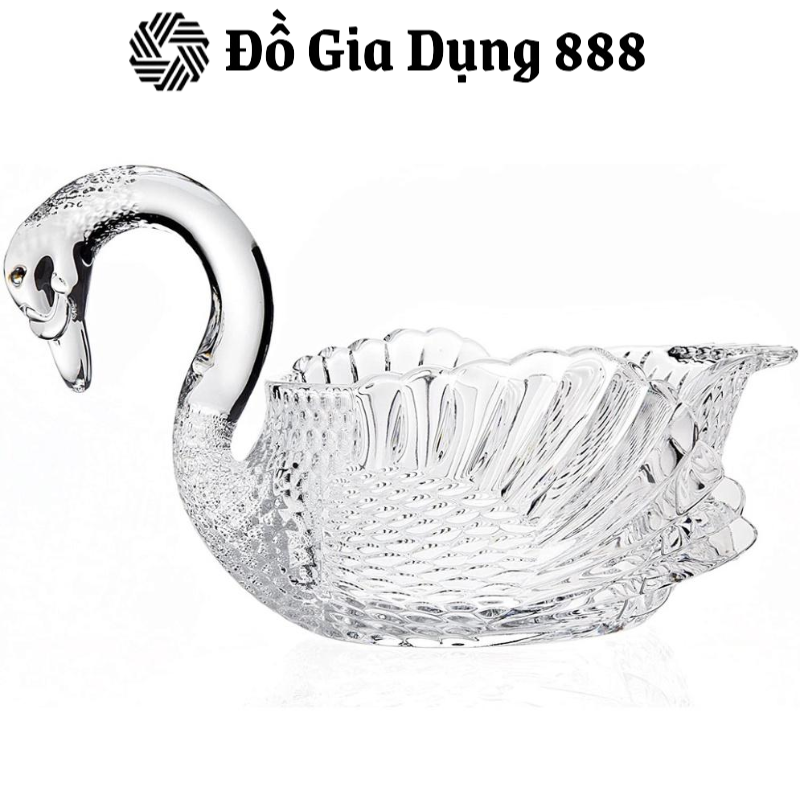 Khay Pha Lê Cao Cấp GODINGER SWAN, Khay Trang Trí Bàn Tiệc, Nhập Đức