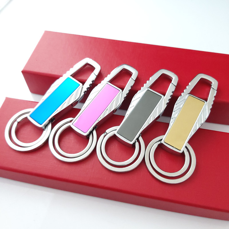 Móc Khóa Thời Trang Cao Cấp Hợp Kim Inox Siêu Bền Không Ghỉ Móc Chìa Khóa Oto, Xe Máy Màu Đen Gold MK4