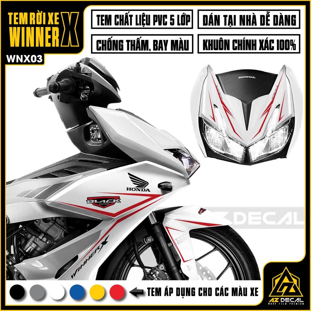 Tem Rời Dán Xe Winner X Chủ Đề Black Edition | WNX03 | Decal Chế Xe Máy Chất Liệu Tem PVC Cao Cấp - Vàng Đồng Đen