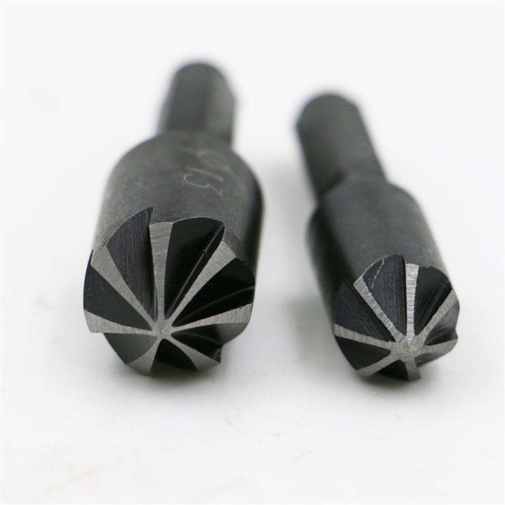 2Pcs Chamfering Cutter Drill Bit Cutting Tool Seven-edged Cutter