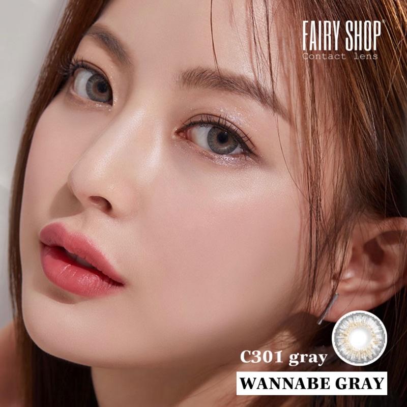 Áp Tròng Wannabe Gray C301 GRAY 14.2 - Kính Áp Tròng FAIRY SHOP CONTACT LENS độ 0 đến 8