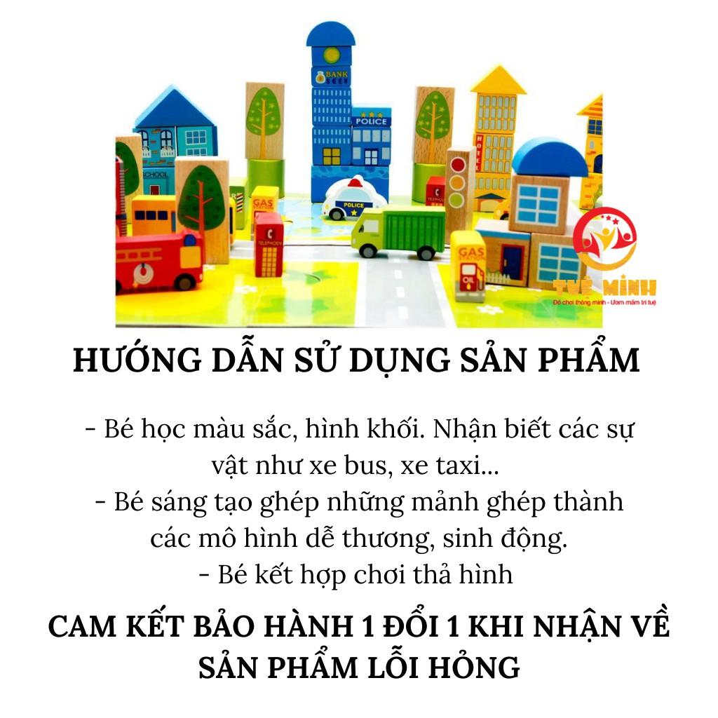 Xếp Hình Xây Dựng Thành Phố, Bộ Xếp Hình Xây Dựng Thành Phố 62 Chi Tiết Cho Bé Tập Làm Kỹ Sư