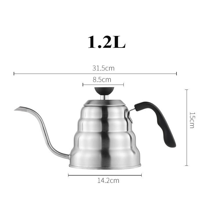 Bình pha cafe vòi dài có nhiệt kế 1L / 1.2L