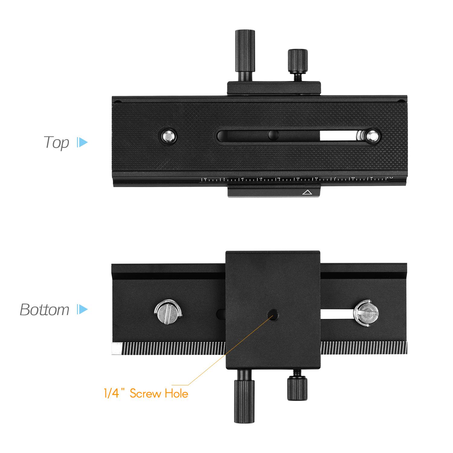 Tấm QR Hợp kim nhôm với Núm điều chỉnh Vít 1/4 inch Kép cho Máy quay Máy ảnh DSLR