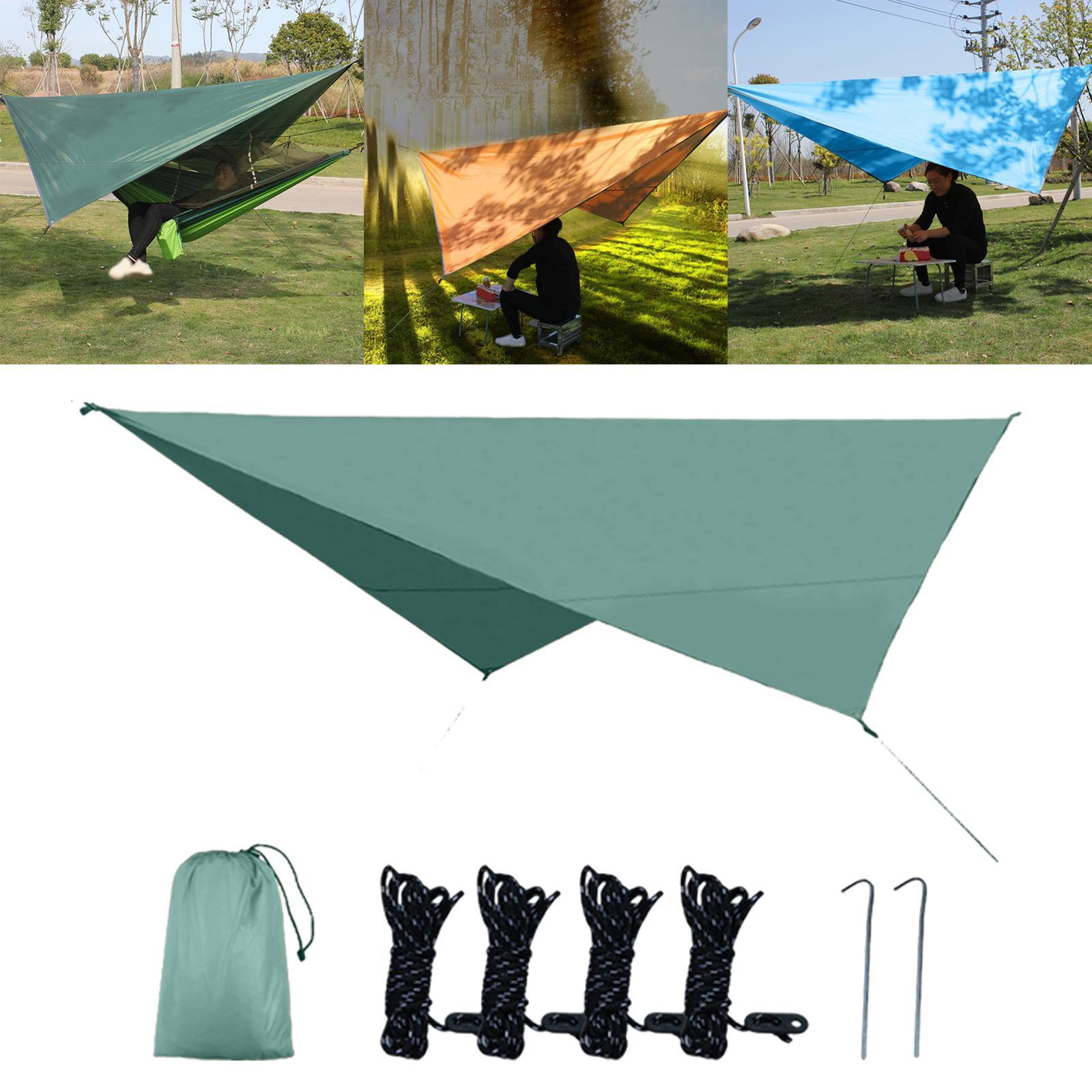 Tent Tarp with Nails ,Picnic Mat Camping Tarp Tent Hammock Tarp, Waterproof Camping tarp Tent Rain Fly Picnic Mat Survival Shelter Sunshade