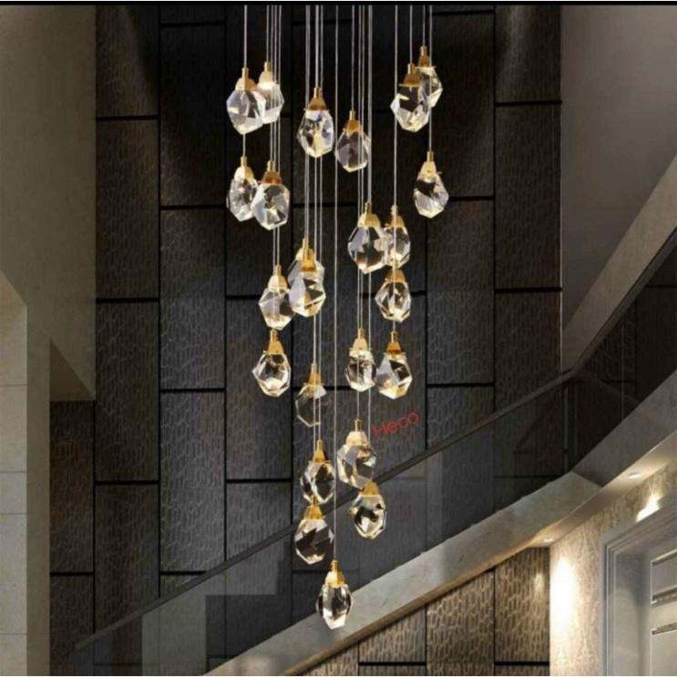 Đèn thả thông tầng, đèn trần trang trí, đèn thông tầng, đèn trang trí, đèn decor HTK025 DT DDT