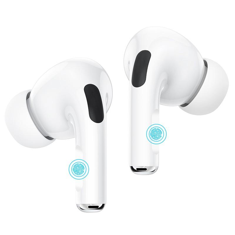 Tai nghe Bluetooth TWS dành cho Hoco EW04 Plus hỗ trợ định vị, đổi tên, cảm ứng chạm (Trắng) - Hàng Chính Hãng