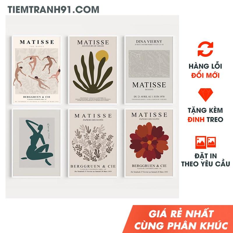 Tranh treo tường decor, tranh chủ đề MATISSE 2022 - Tặng kèm đinh treo tranh - TIỆM TRANH 91