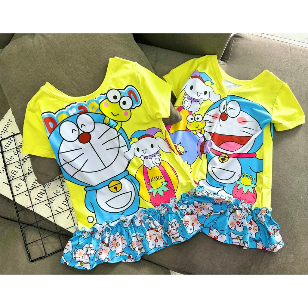 Đầm váy suông mùa hè cho bé gái size 12-40kg chất cotton mềm mát