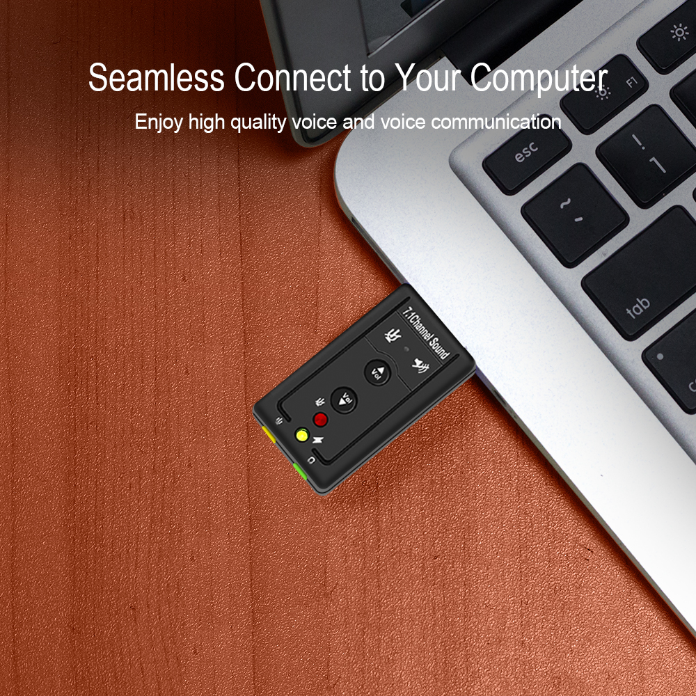 USB Sound Card 7.1 Channel Usb External Sound Card USB to Jack 3.5mm Headphone Audio Adapter Micphone Sound Card For Mac Android